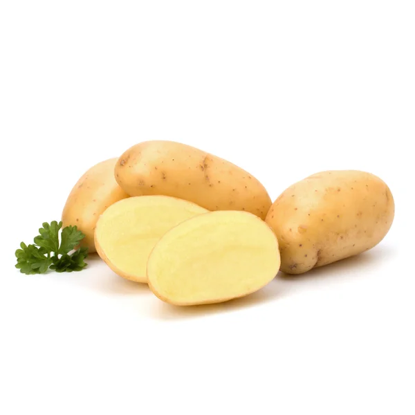 Nové brambory a zelené petržele — Stock fotografie