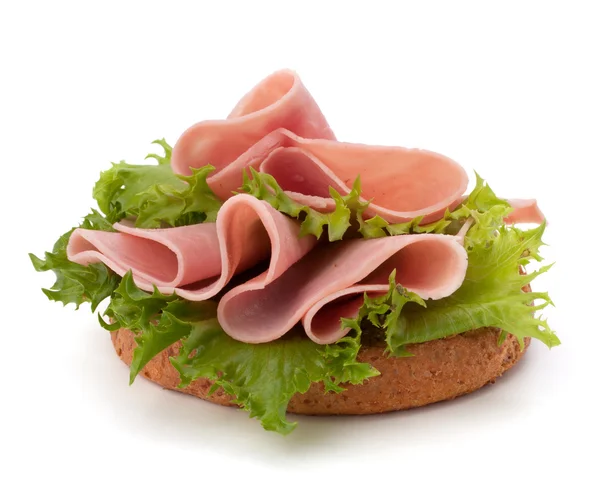 Sandwich sano con verdure e prosciutto affumicato — Foto Stock