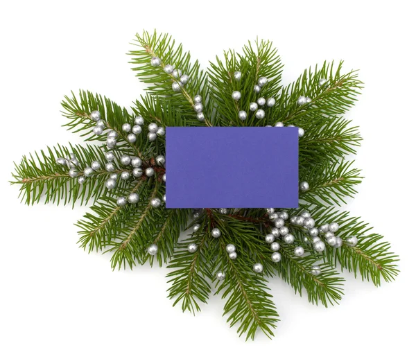 Різдвяна прикраса з вітальною листівкою — стокове фото