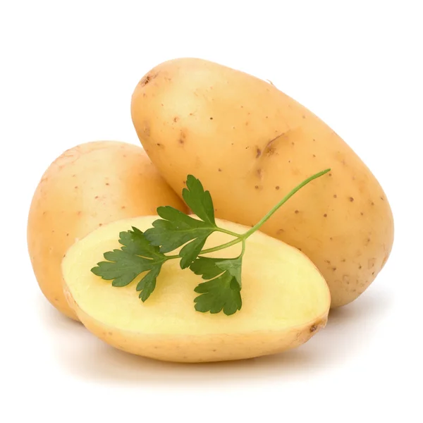 Новый картофель и зеленая петрушка — стоковое фото