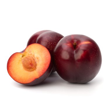 Red plum fruit clipart