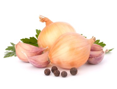 Onion and garlic clove