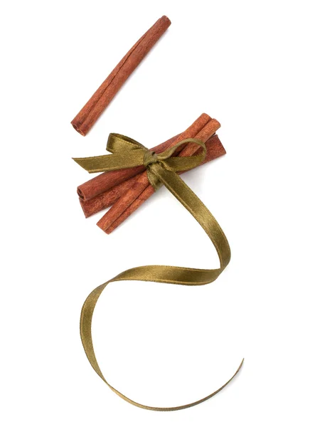 stock image Festive wrapped cinnamon sticks