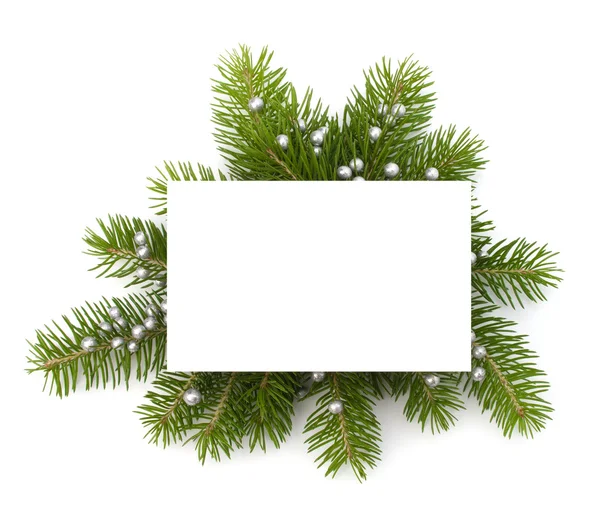 Decoración de Navidad con tarjeta de felicitación —  Fotos de Stock