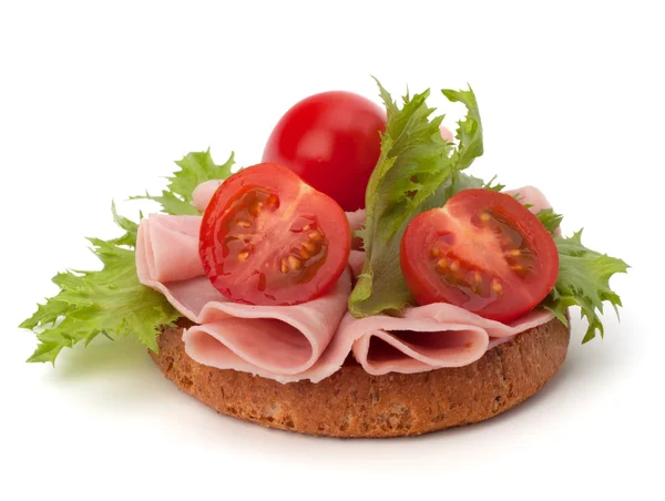 stock image Healthy sandwich with vegetable and smoked ham