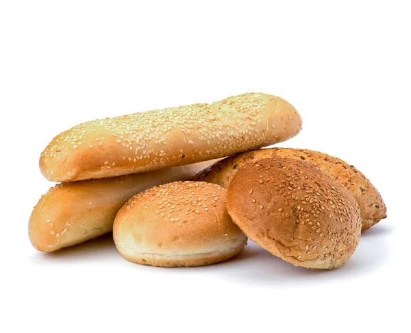 Loafs kenyér és zsemle — Stock Fotó