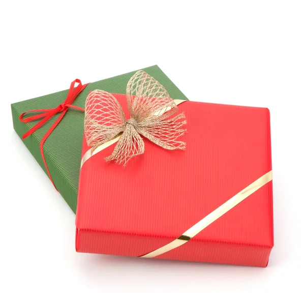 Pila de caja de regalo festivo — Foto de Stock