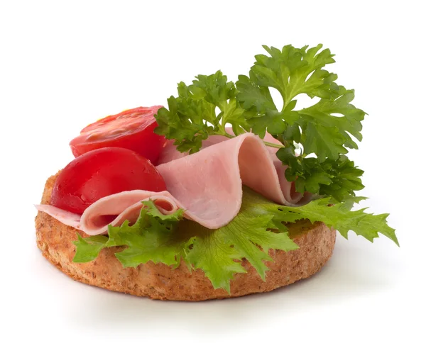 健康蔬菜和熏制火腿三明治 — 图库照片
