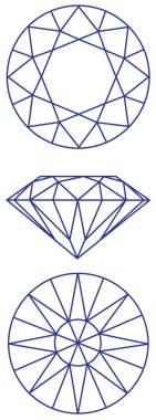 Diamond vector graphic scheme clipart