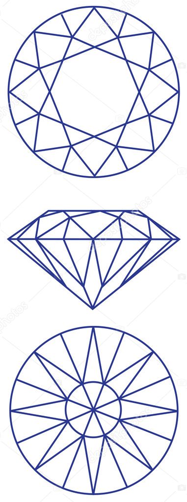 Diamond vector graphic scheme