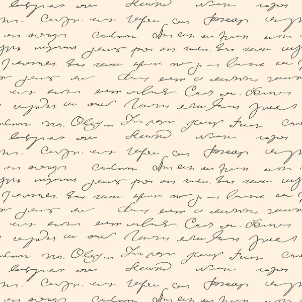 Seamless abstract handwritten text pattern — Stok Vektör