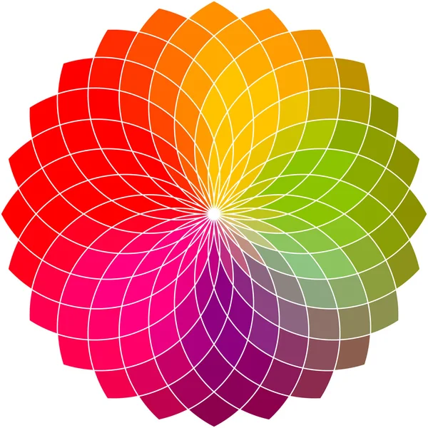 Farbe Blume Vektor Rad — Stockvektor