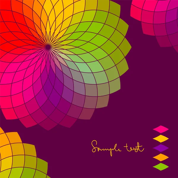 Абстрактний фон з кольоровою квіткою Векторне колесо — стоковий вектор
