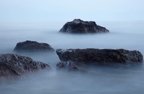 Stones in the fog — Stock Photo, Image