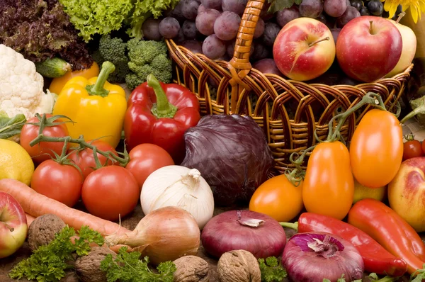 Λαχανικών και φρούτων τροφίμων ακόμα-ζωή — Φωτογραφία Αρχείου