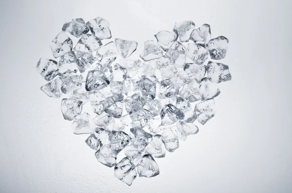 Buz küpleri kalp — Stok fotoğraf