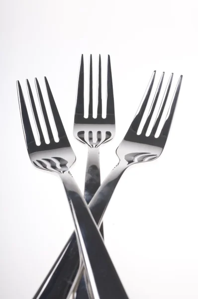 Tenedores sobre blanco — Foto de Stock