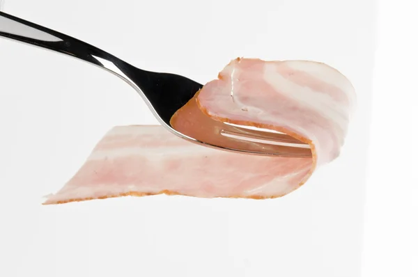 Syrové slaniny na vidlice — Stock fotografie