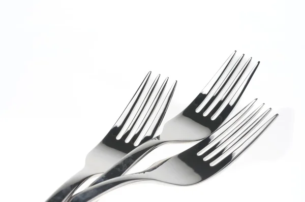 Forks over white Stock Photo