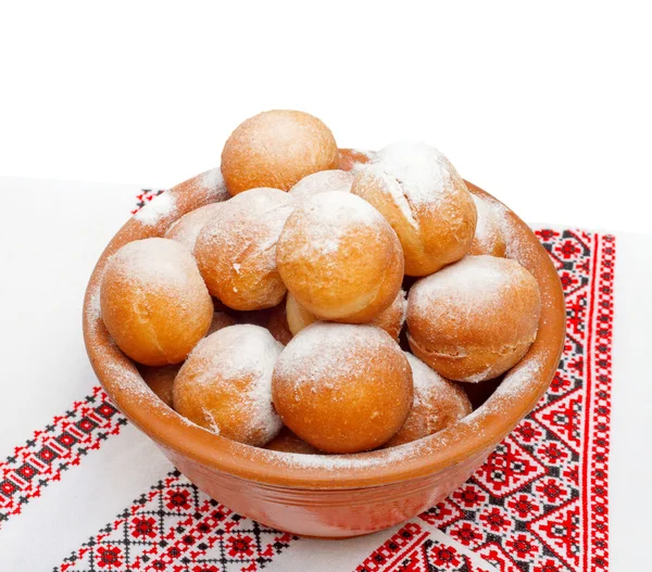 Donuts dans un bol antique — Photo