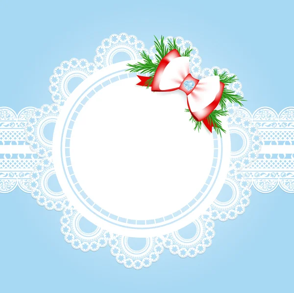 Cadre en dentelle de Noël — Image vectorielle