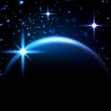 Space with stars clipart