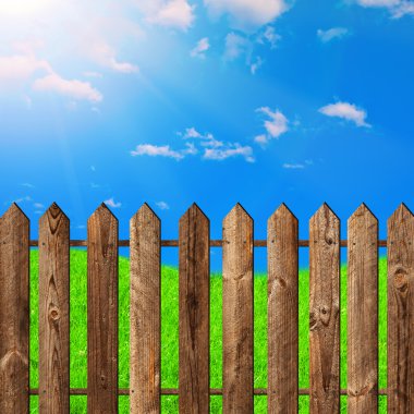 Wooden fence clipart