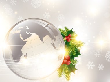 Christmas arround world clipart