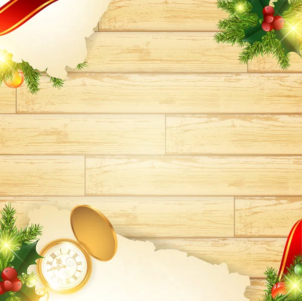 复古的圣诞节和新年背景 — 图库矢量图片