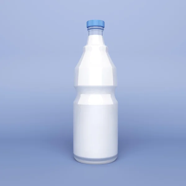 在一个玻璃瓶的牛奶 — 图库照片