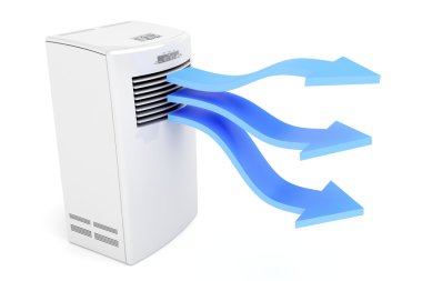 Air conditioner blowing cold air clipart