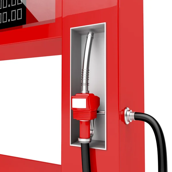 빨간색 연료 펌프 노즐 — 스톡 사진