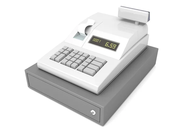 Cash register on white — Stock Photo, Image