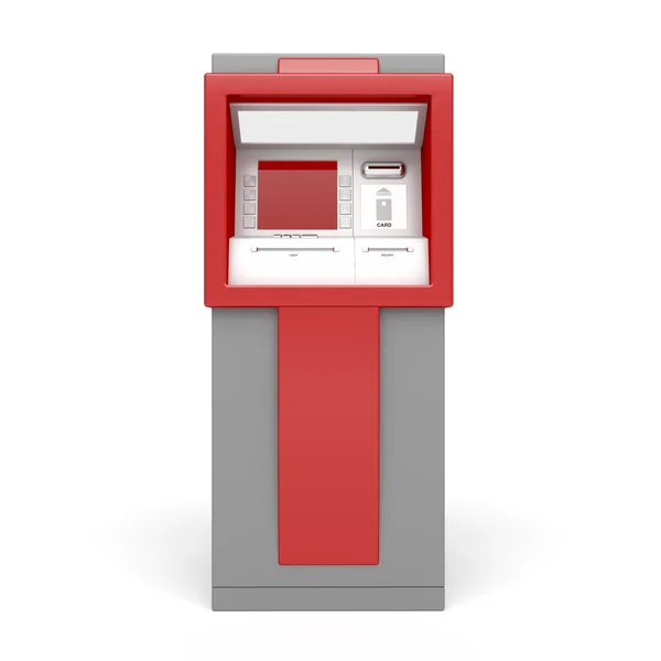 Geldautomat auf weißem Hintergrund — Stockfoto