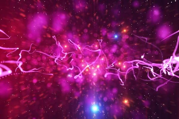 Абстрактные фиолетовые частицы фона — стоковое фото