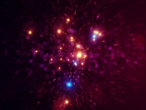 Αφηρημένη σωματίδια μοβ φόντο — Φωτογραφία Αρχείου