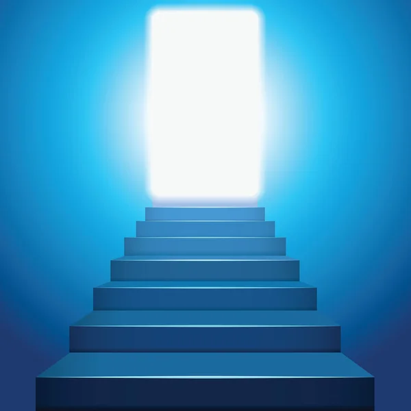 Treppe zum Himmel im Licht. — Stockvektor