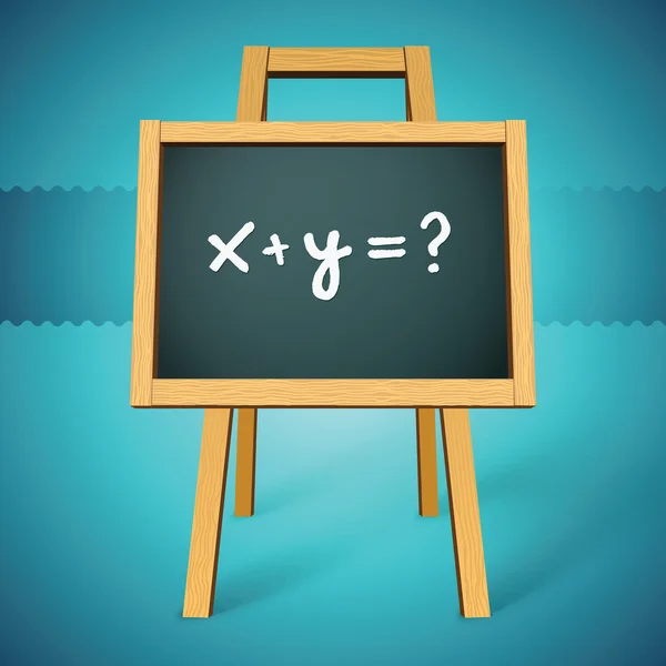 stock vector Chalkboard vector with x y=? text