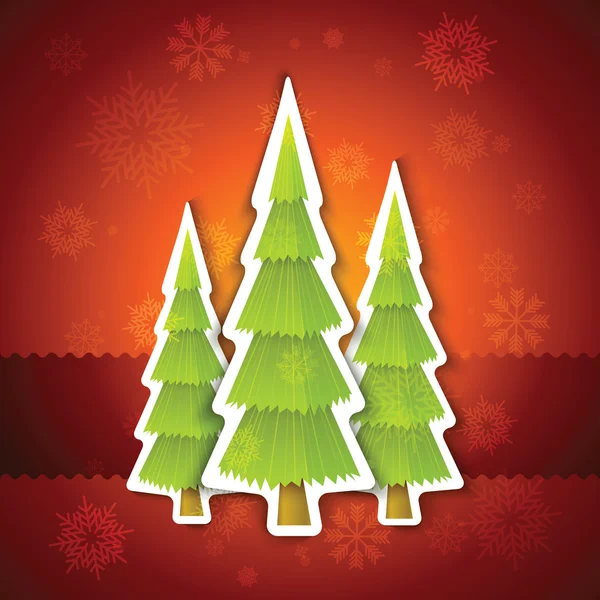 クリスマスツリーベクトル背景 — ストックベクタ