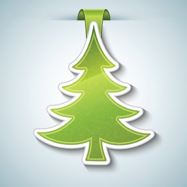 Christmas tree vector sticker clipart