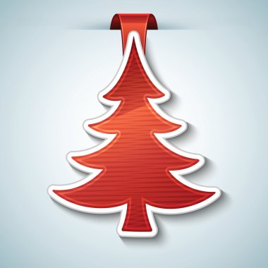 Christmas tree vector sticker clipart