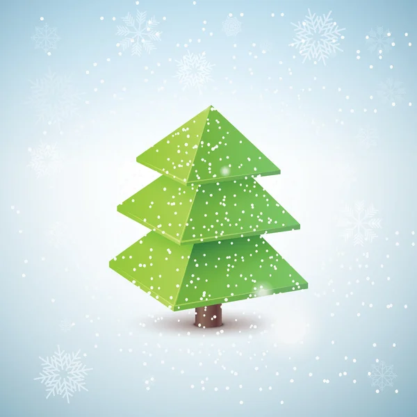 Vektorové 3d vánoční strom — Stockový vektor