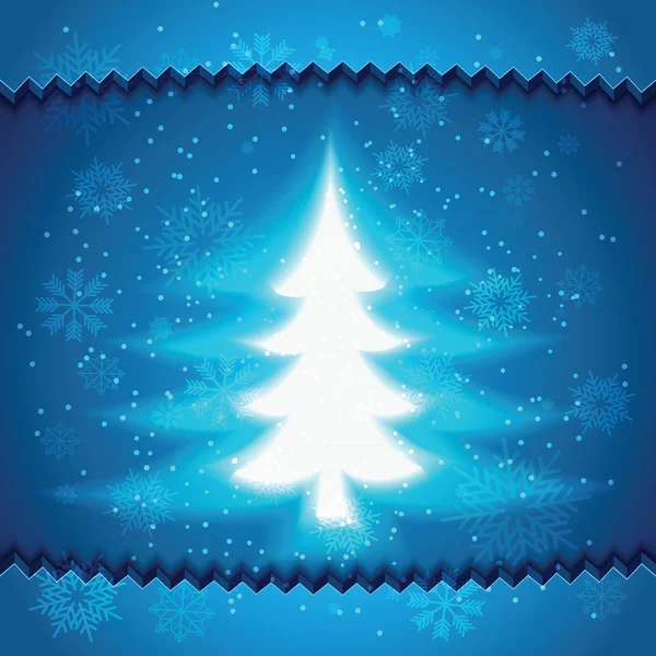 Jul träd vektor bakgrund — Stock vektor