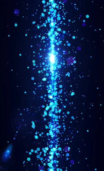 Blue lights - abstract particles flow. — Stock Photo, Image