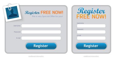 Clean Registration Form clipart
