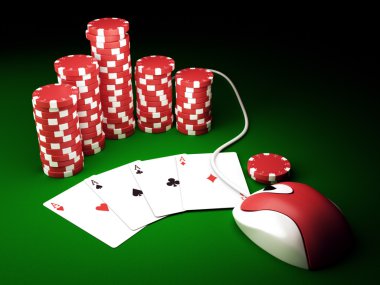 On line poker clipart