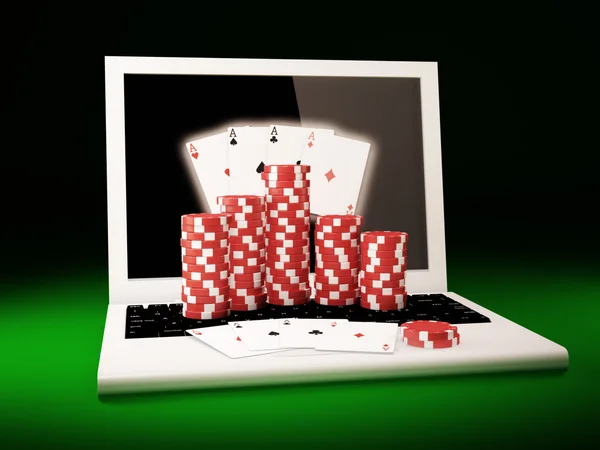 На лінії покер — стокове фото