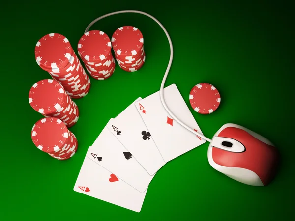 På rad poker — Stockfoto