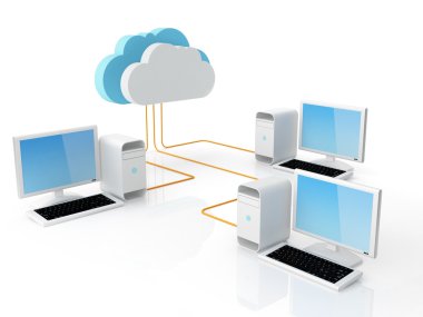 Cloud computing concept clipart