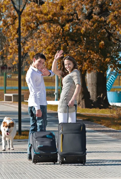 stock image Men and women hurry with